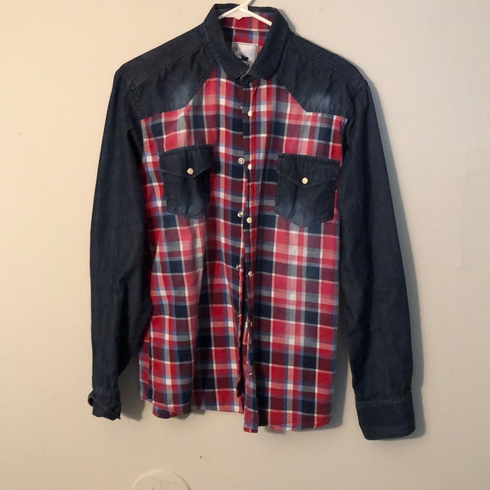 Men’s denim button down